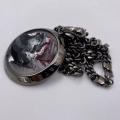 Collana in ottone anallergico, colore nero fumé