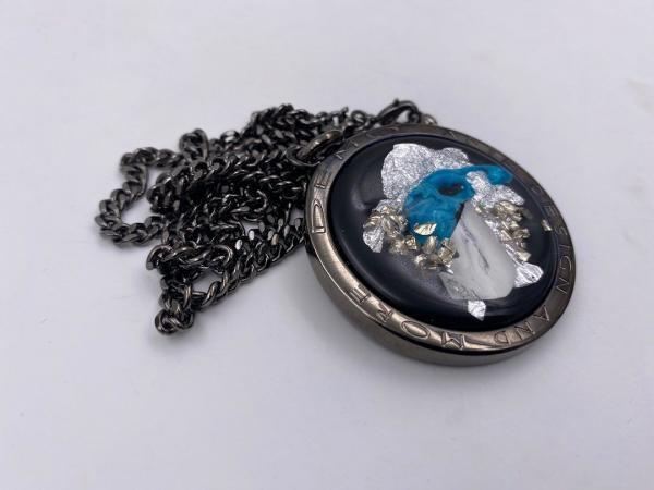 Collana in ottone anallergico, colore nero fumé