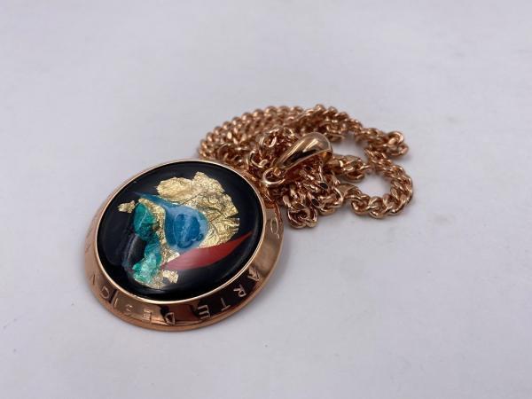 Collana in ottone anallergico, colore oro rosé