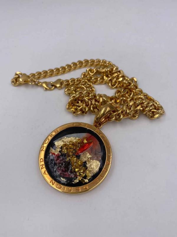 Collana in ottone anallergico, colore oro