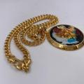 Collana in ottone anallergico, colore oro