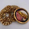 Collana in ottone anallergico, colore oro