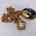 Collana in ottone anallergico, colore oro