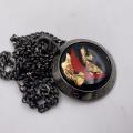 Collana in ottone anallergico, colore nero fumé