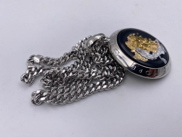 Collana in ottone anallergico, colore argento