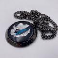 Collana in ottone anallergico, colore nero fumé