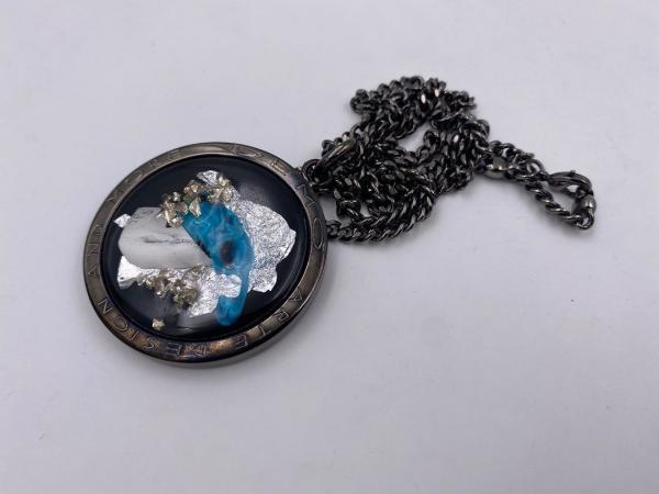 Collana in ottone anallergico, colore nero fumé