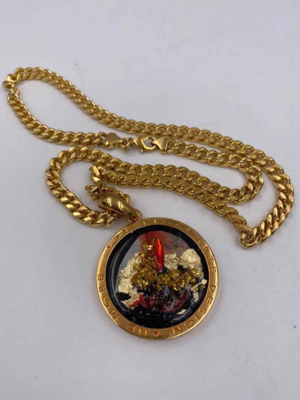 Collana in ottone anallergico, colore oro