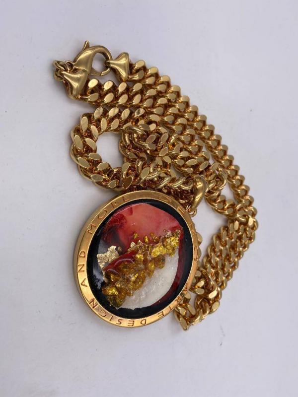 Collana in ottone anallergico, colore oro