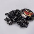 Collana in ottone anallergico, colore nero fumé