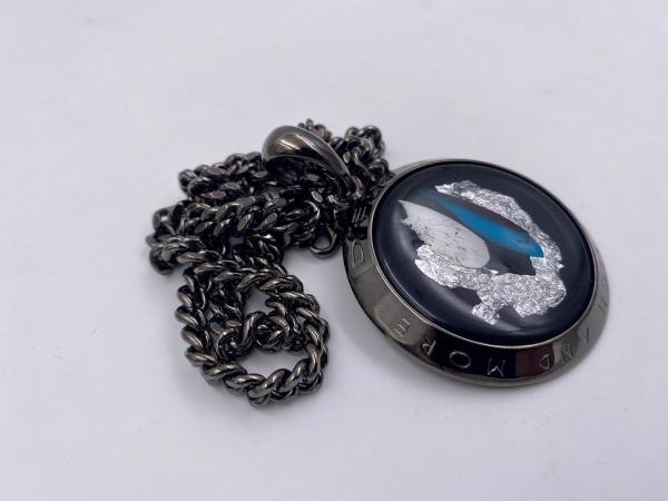 Collana in ottone anallergico, colore nero fumé