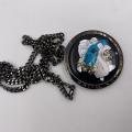 Collana in ottone anallergico, colore nero fumé