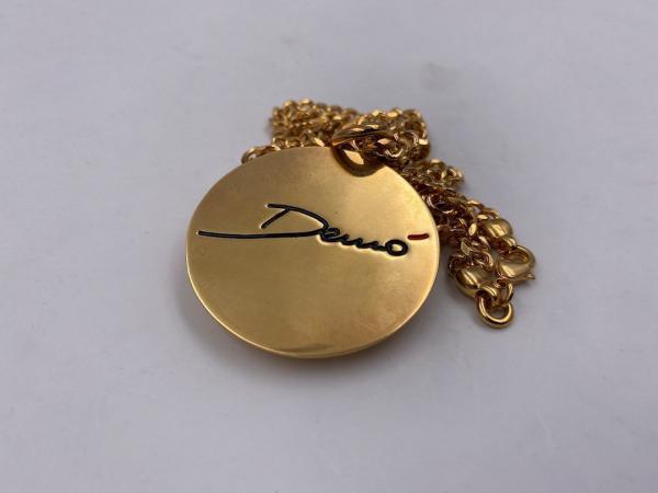 Collana in ottone anallergico, colore oro