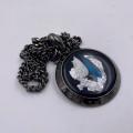 Collana in ottone anallergico, colore nero fumé