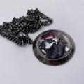 Collana in ottone anallergico, colore nero fumé